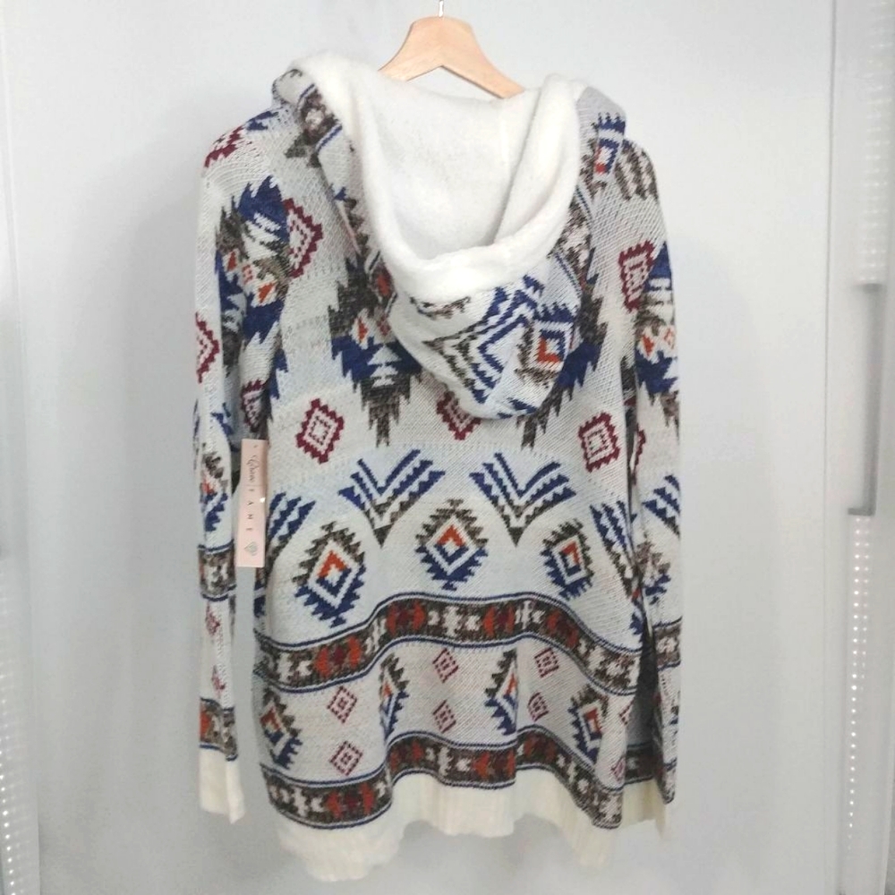 Grave Fame Womens Aztec Cozy Cardigan - Picture 2 of 5